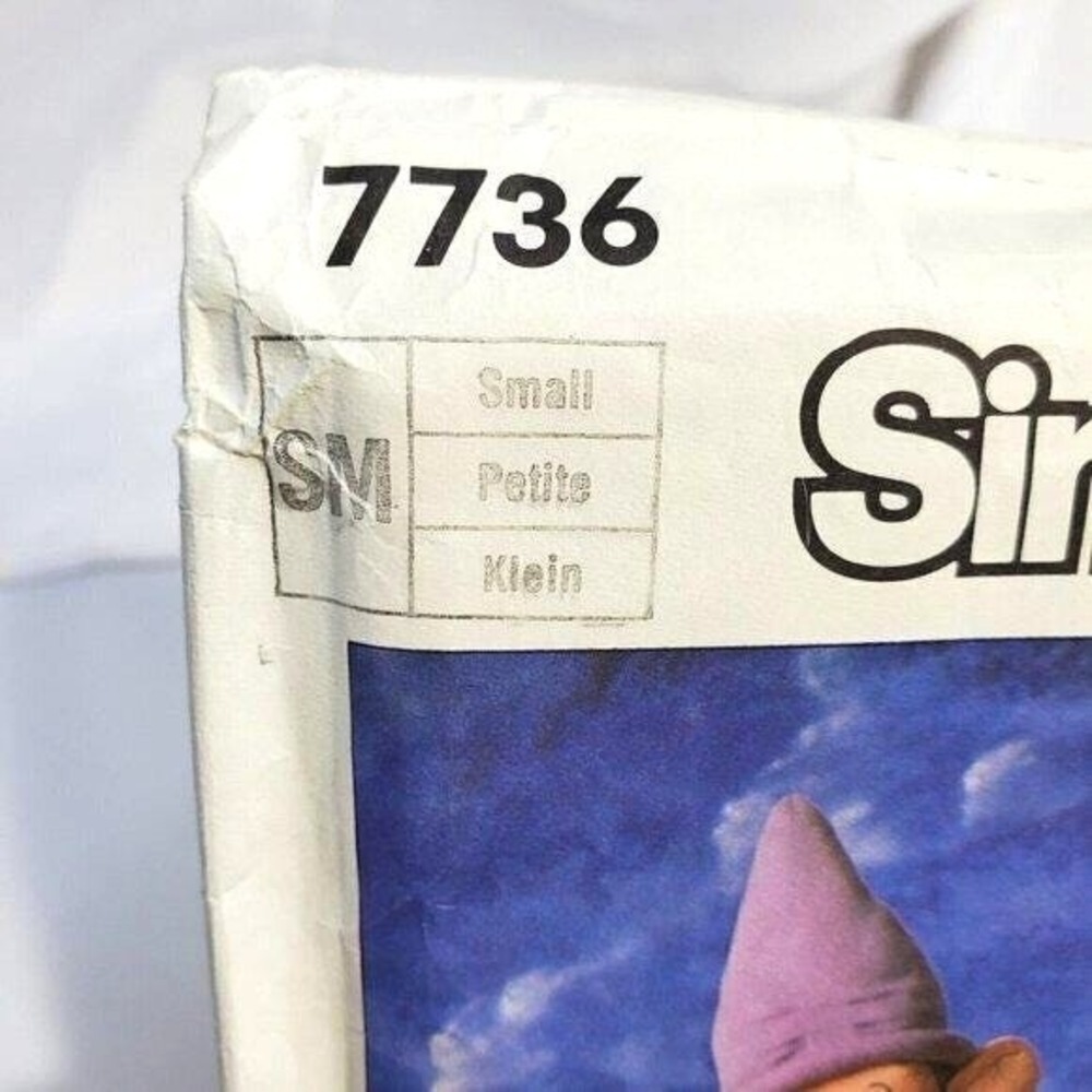 Simplicity Disney Dopey & Grumpy Dwarf Costume Sewing Pattern 7736-Uncut Adult S - Picture 3 of 7
